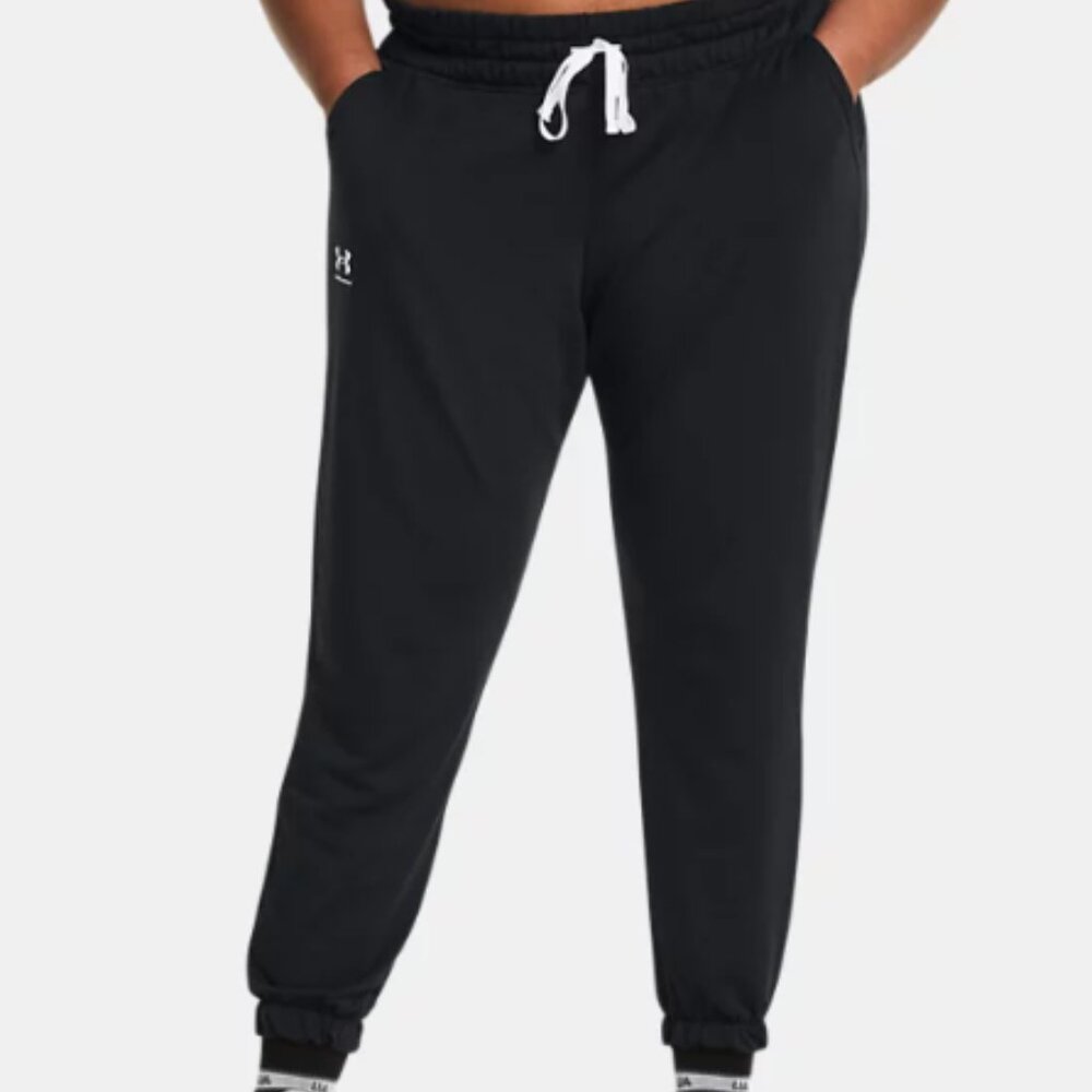 *SOLD* Under Armour Black Rival Fleece Joggers 2X #28 - Picture 1 of 6